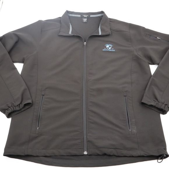 The Links Golf Club Sandestin Jacket Mens XL Black Full Zip Softshell